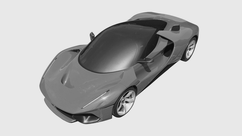 Компания Феррари запатентовала «загадочное» купе в стиле гиперкара LaFerrari